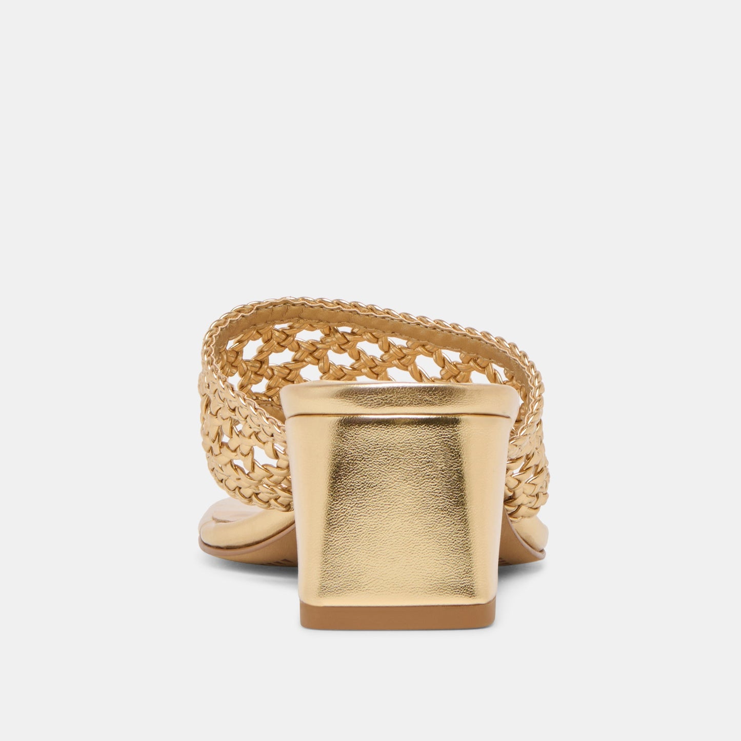 Barlo Gold Woven Stella Heels - Dolce Vita
