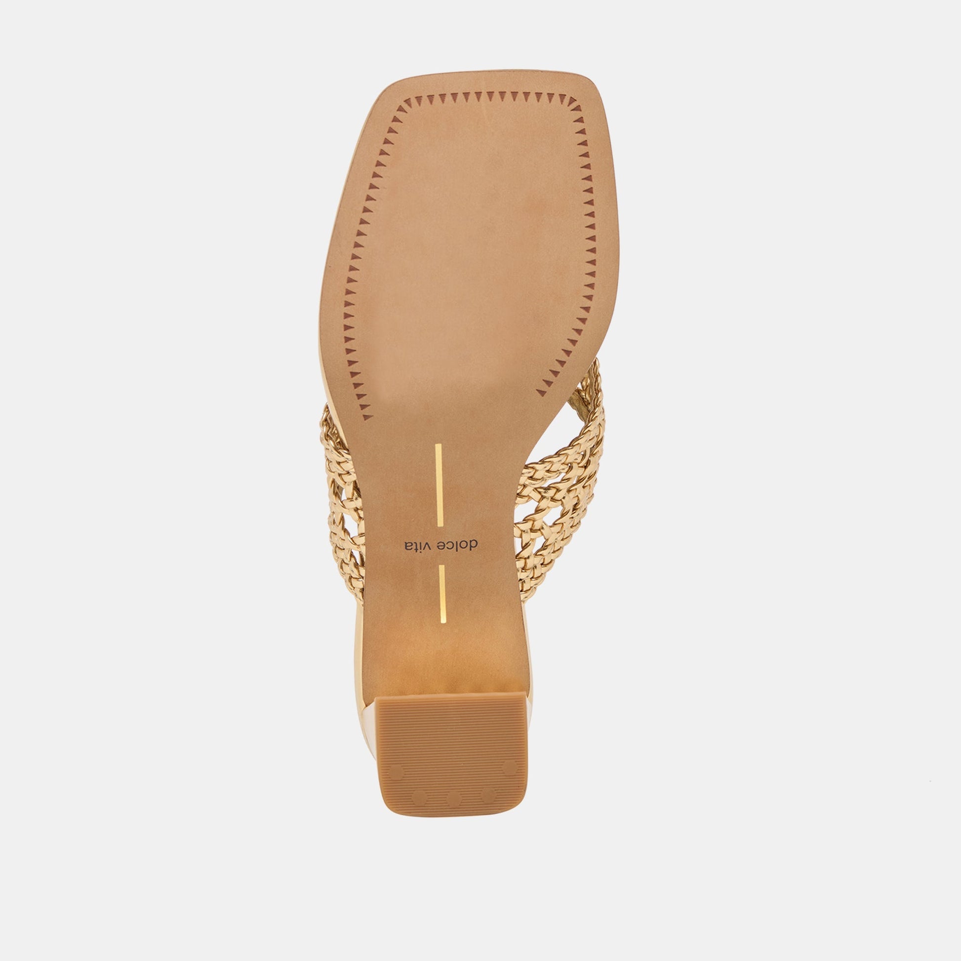Barlo Gold Woven Stella Heels - Dolce Vita
