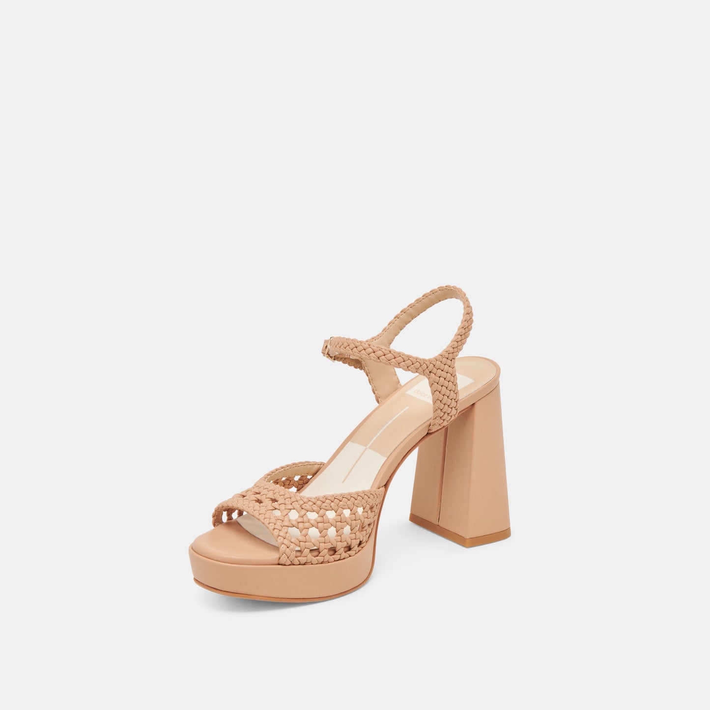 PEYTEN WIDE HEELS CAFE WOVEN STELLA - Dolce Vita