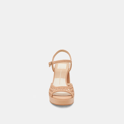 PEYTEN WIDE HEELS CAFE WOVEN STELLA - Dolce Vita