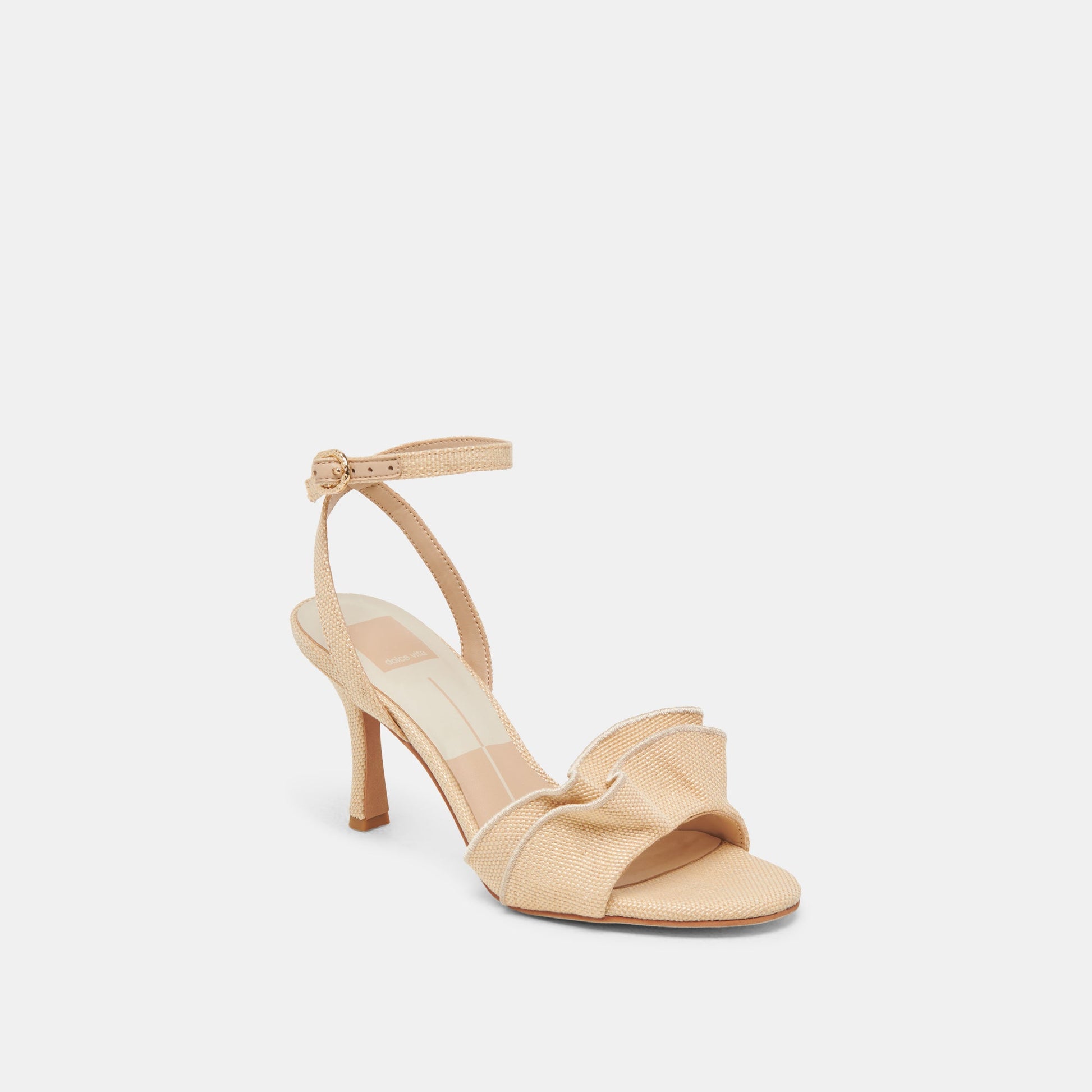 LUNETE HEELS LT NATURAL WOVEN RAFFIA - Dolce Vita