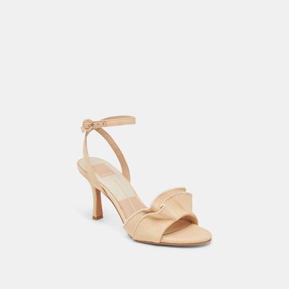 LUNETE HEELS LT NATURAL WOVEN RAFFIA - Dolce Vita
