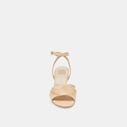 LUNETE HEELS LT NATURAL WOVEN RAFFIA - Dolce Vita