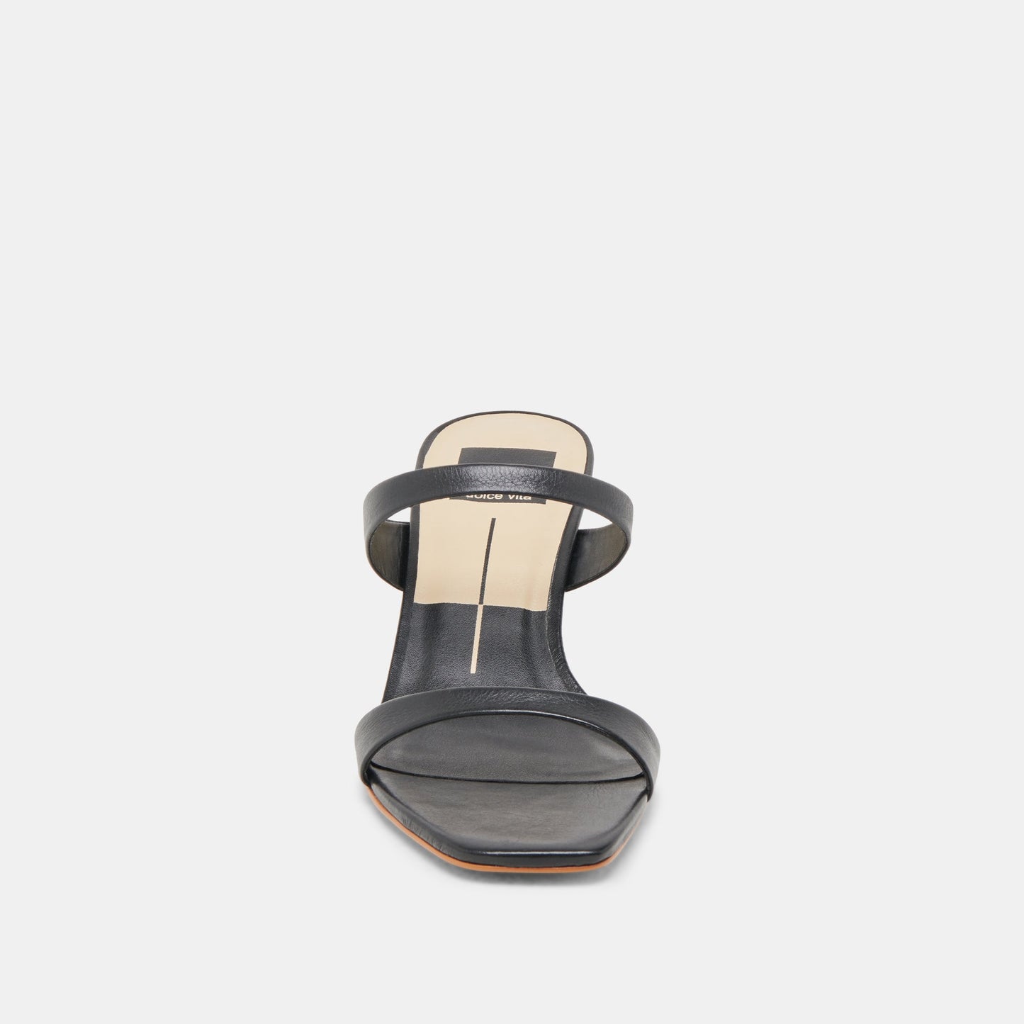 Genora Wide Black Leather Heels - Dolce Vita
