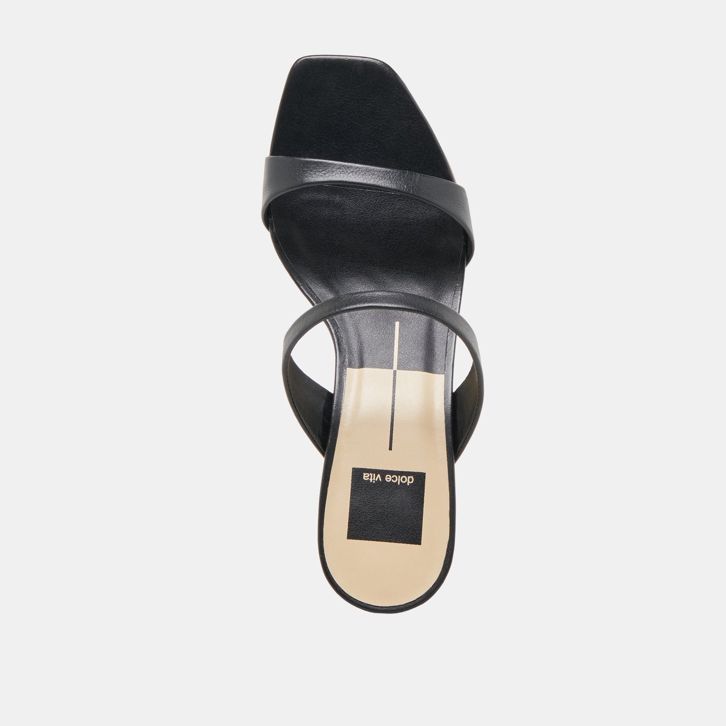 Genora Wide Black Leather Heels - Dolce Vita