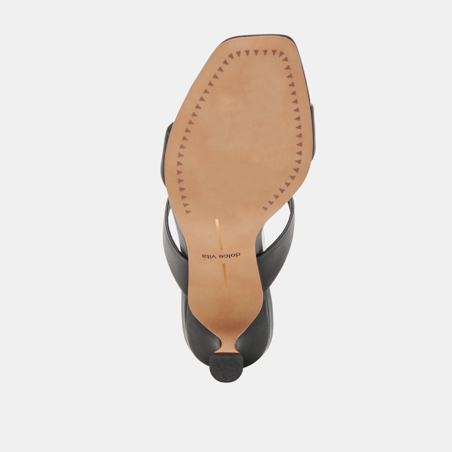 Genora Wide Black Leather Heels - Dolce Vita