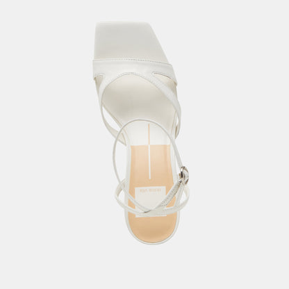 BECKI HEELS TRUE WHITE LEATHER - Dolce Vita