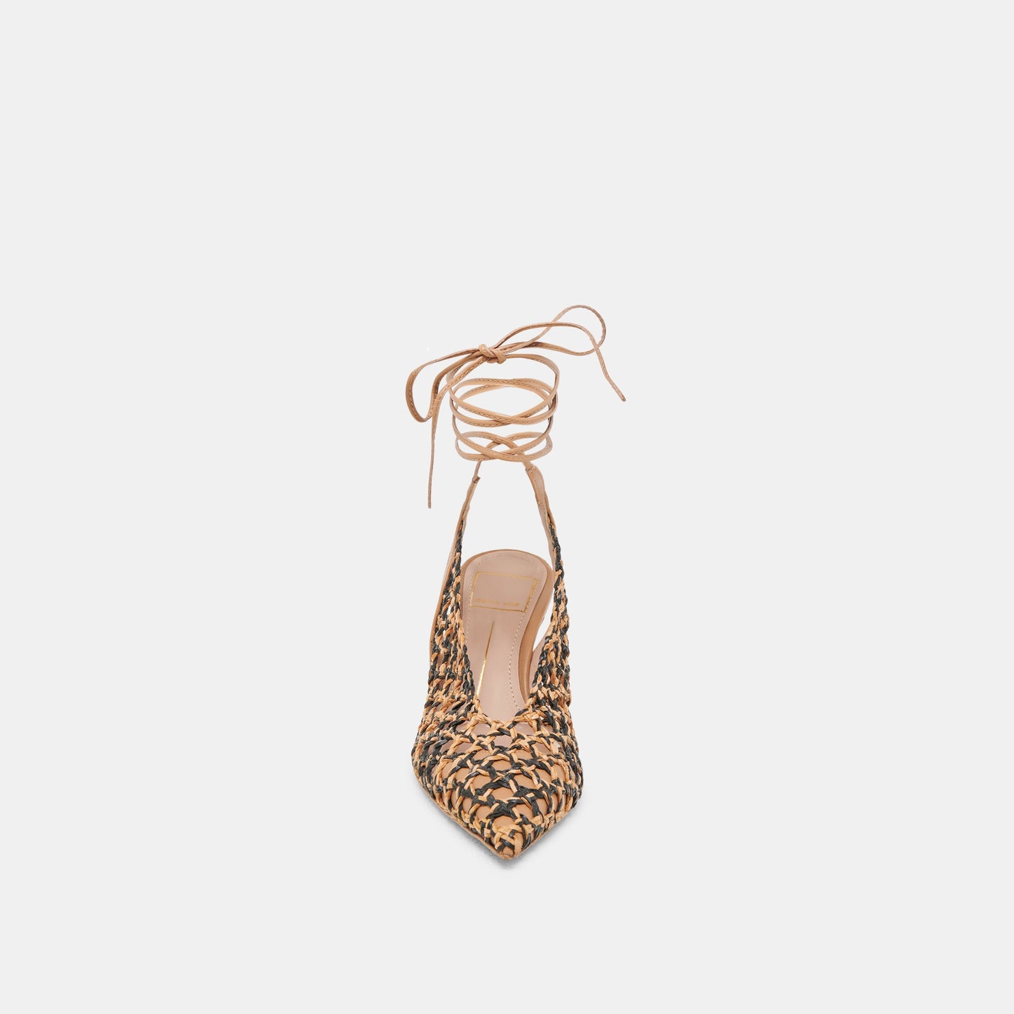 GESICA HEELS BLACK NATURAL WOVEN - Dolce Vita