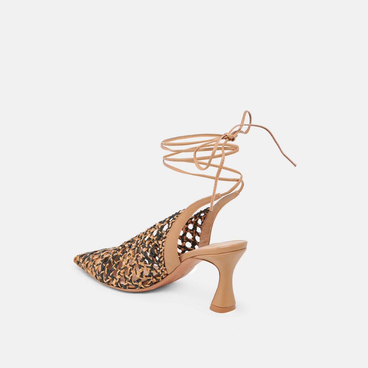 GESICA HEELS BLACK NATURAL WOVEN - Dolce Vita