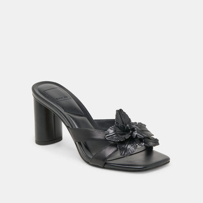 Nikil Black Leather Heels - Dolce Vita