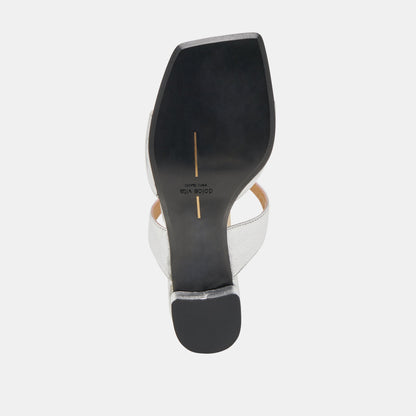 SHANE HEELS SILVER METALLIC LEATHER - Dolce Vita