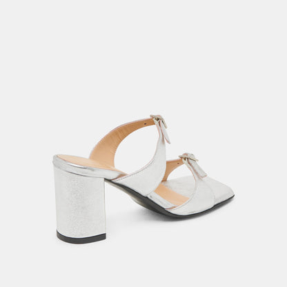 SHANE HEELS SILVER METALLIC LEATHER - Dolce Vita