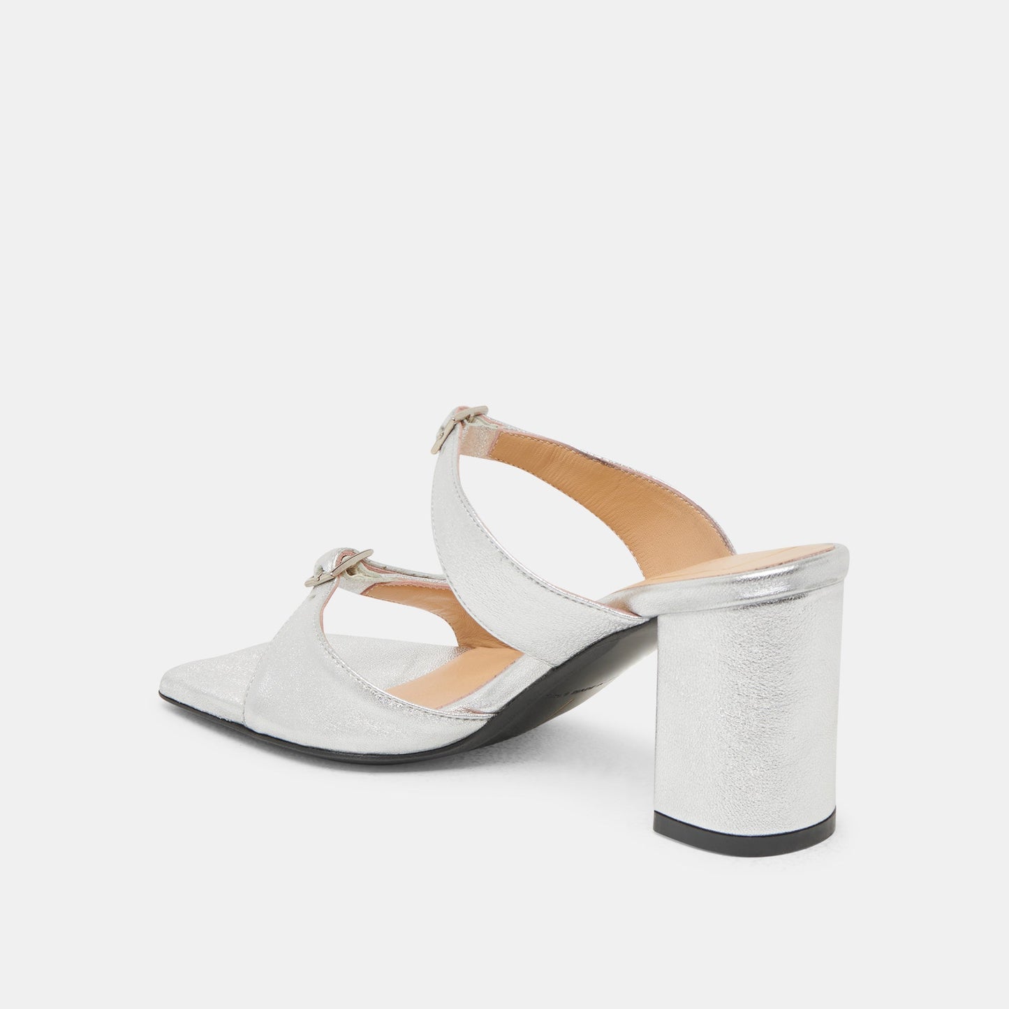 SHANE HEELS SILVER METALLIC LEATHER - Dolce Vita