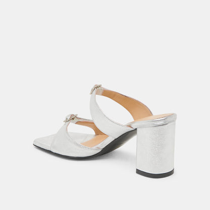 SHANE HEELS SILVER METALLIC LEATHER - Dolce Vita
