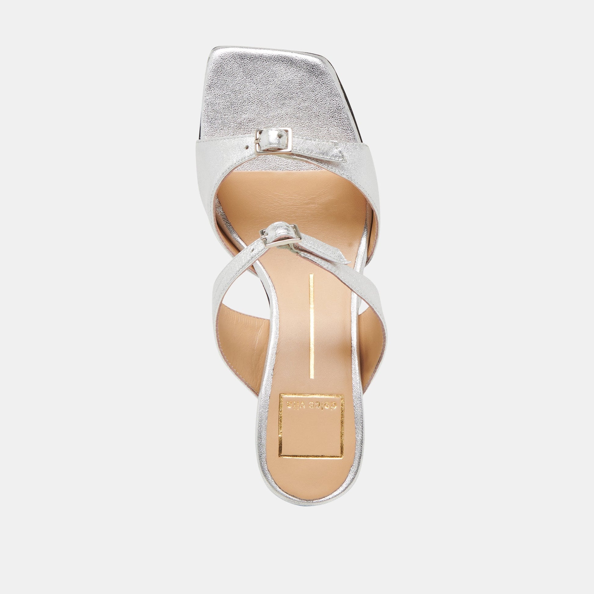 SHANE HEELS SILVER METALLIC LEATHER - Dolce Vita