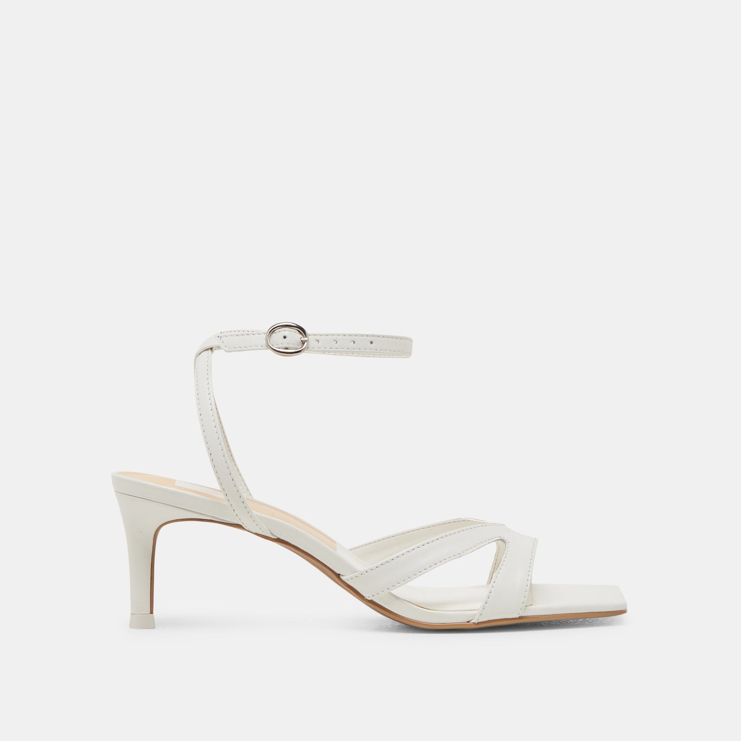 BECKI WIDE HEELS TRUE WHITE LEATHER - Dolce Vita