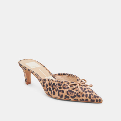 KAIRI MID HEELS DK LEOPARD SUEDE - Dolce Vita