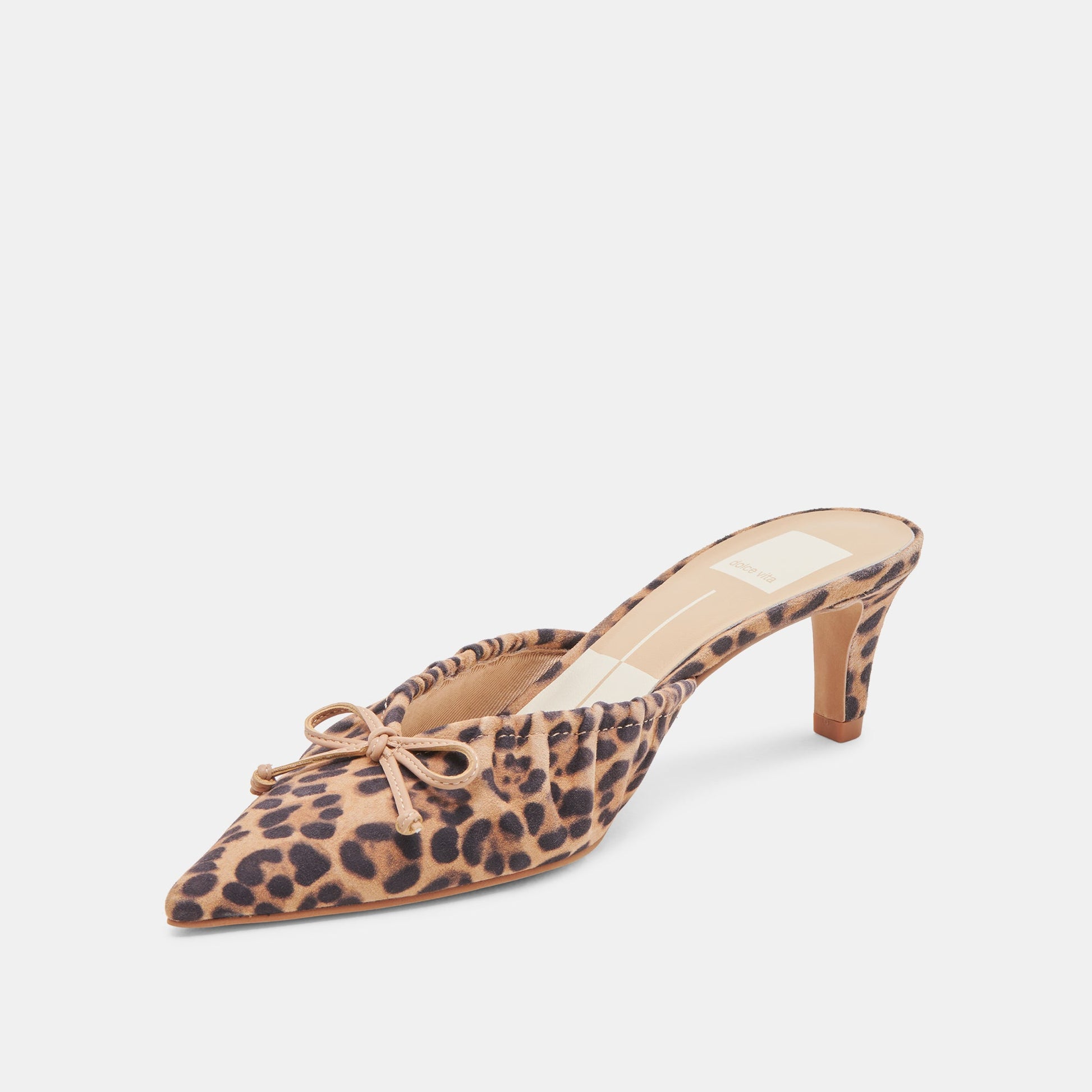 KAIRI MID HEELS DK LEOPARD SUEDE - Dolce Vita