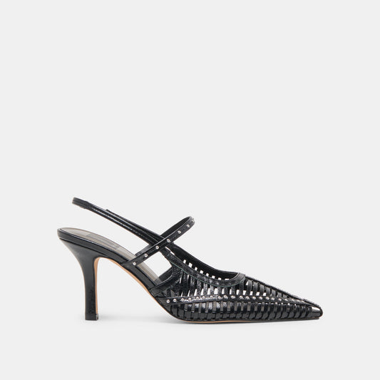 HENSAL HEELS MIDNIGHT CRINKLE PATENT - Dolce Vita