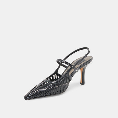 HENSAL HEELS MIDNIGHT CRINKLE PATENT - Dolce Vita