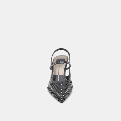 HENSAL HEELS MIDNIGHT CRINKLE PATENT - Dolce Vita