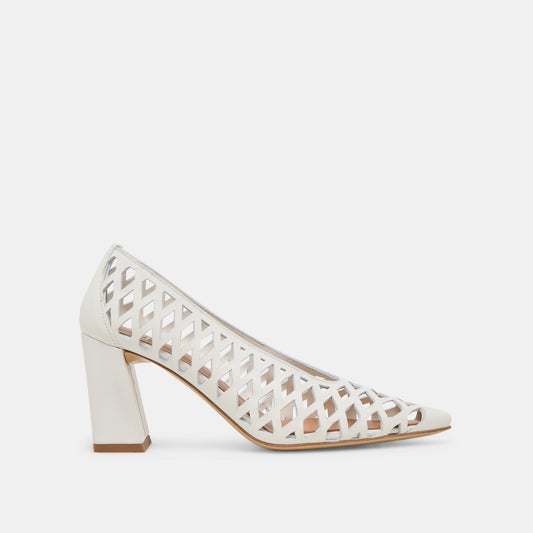 Tanya Bone Woven Leather Heels - Dolce Vita