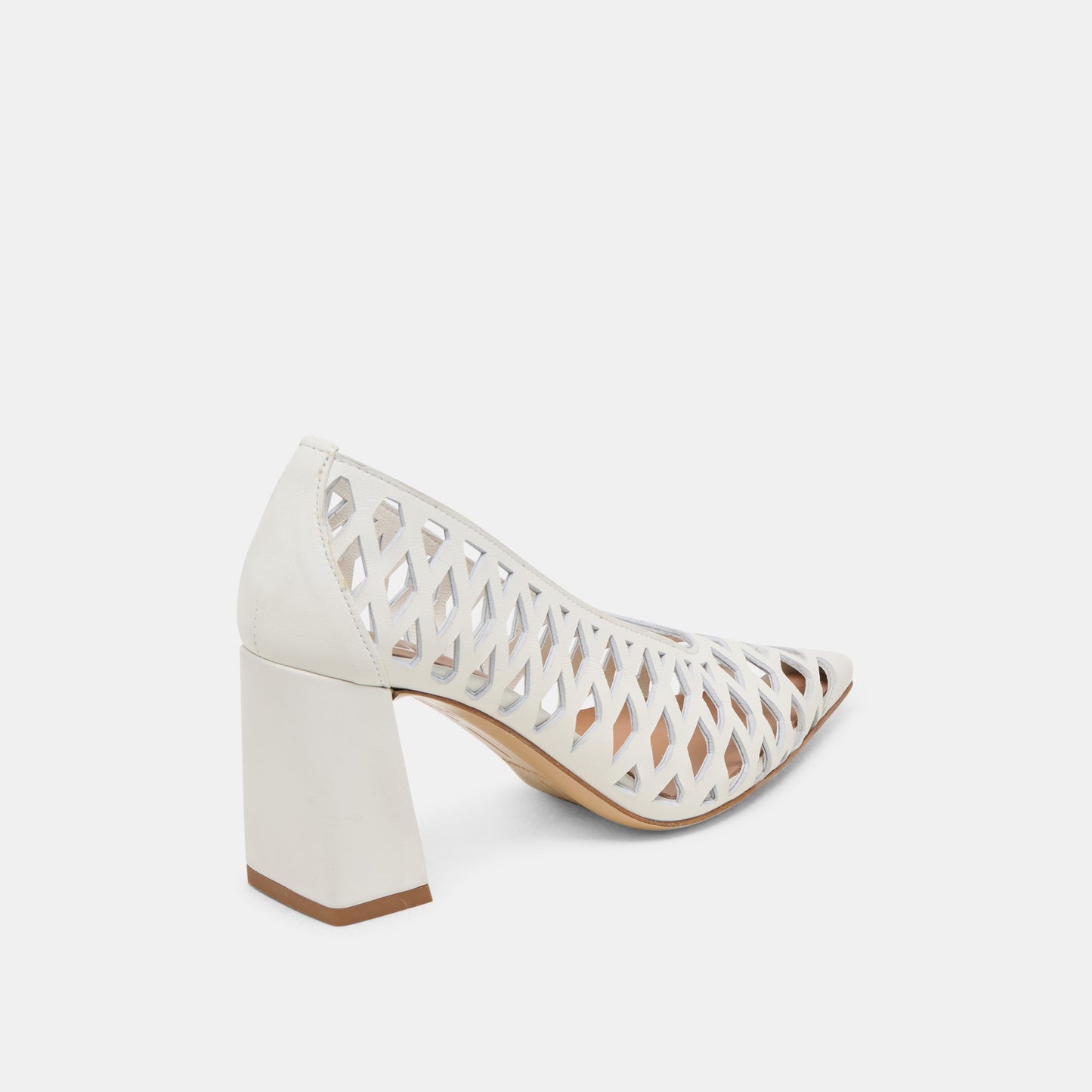 Tanya Bone Woven Leather Heels - Dolce Vita