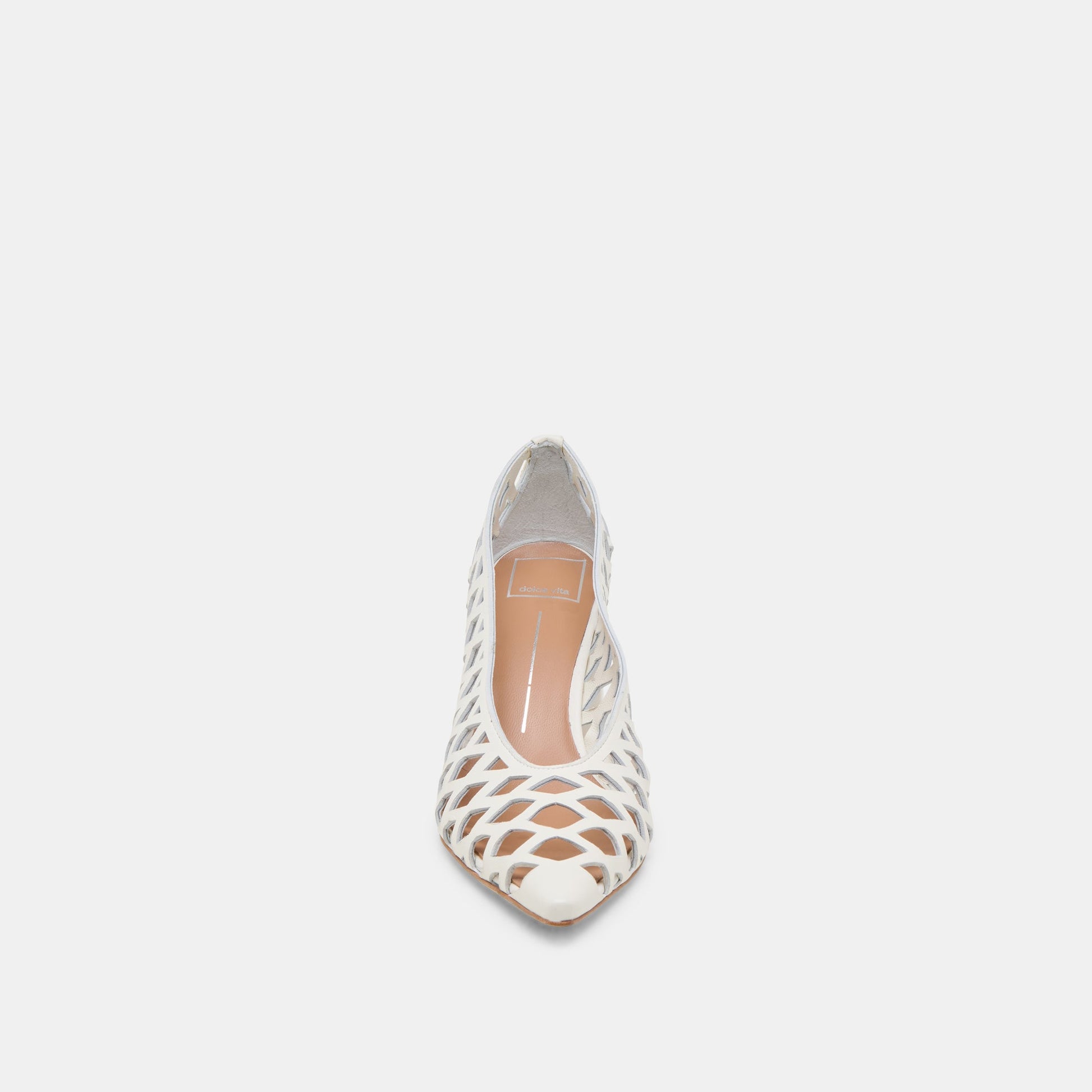 Tanya Bone Woven Leather Heels - Dolce Vita