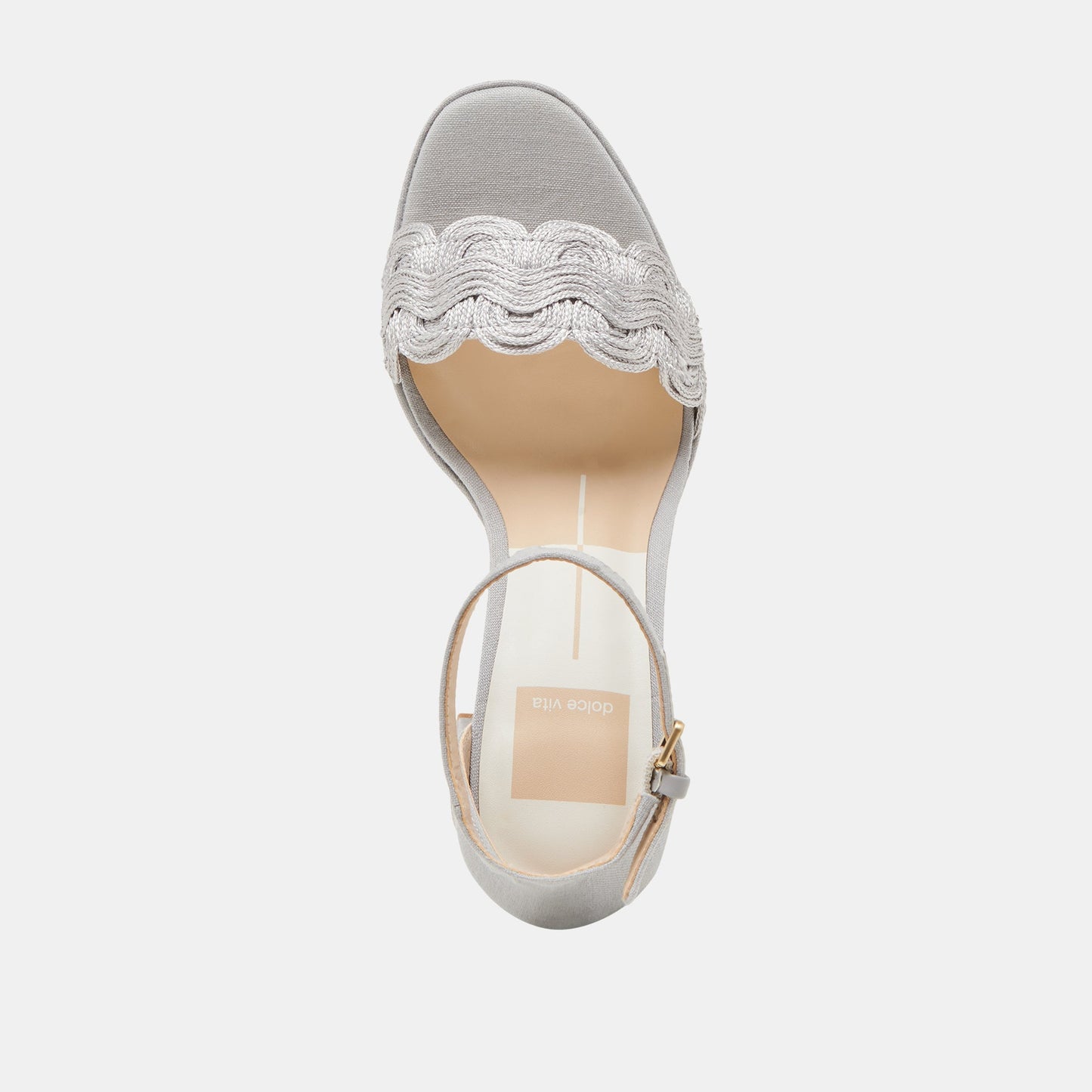 PELTIN HEELS GREY WOVEN RAFFIA - Dolce Vita