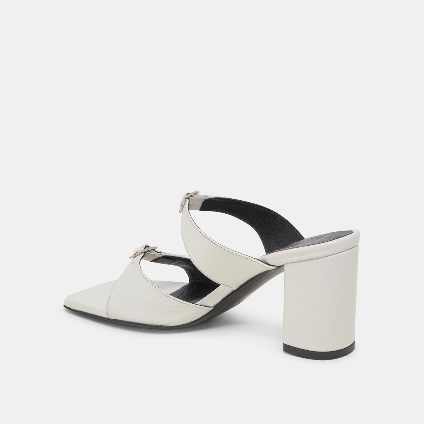 SHANE HEELS OFF WHITE CRINKLE PATENT - Dolce Vita