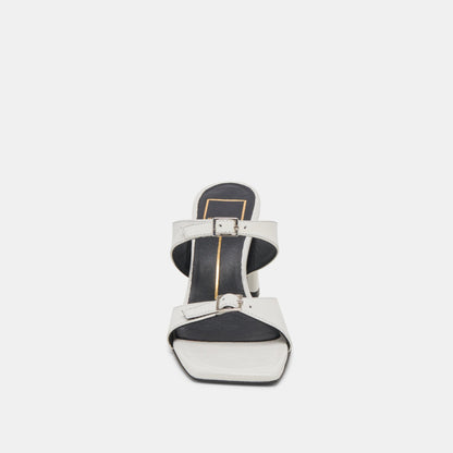 SHANE HEELS OFF WHITE CRINKLE PATENT - Dolce Vita