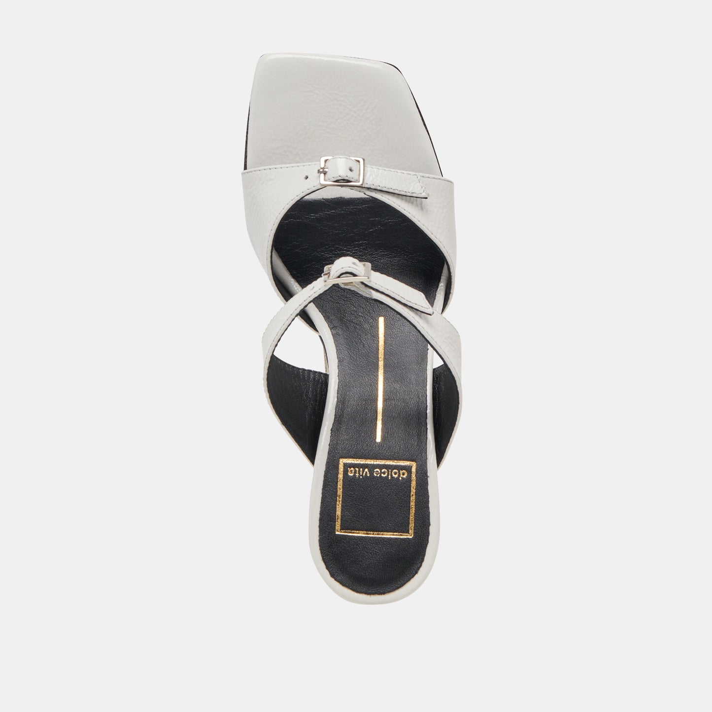 SHANE HEELS OFF WHITE CRINKLE PATENT - Dolce Vita