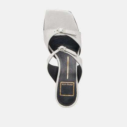 SHANE HEELS OFF WHITE CRINKLE PATENT - Dolce Vita
