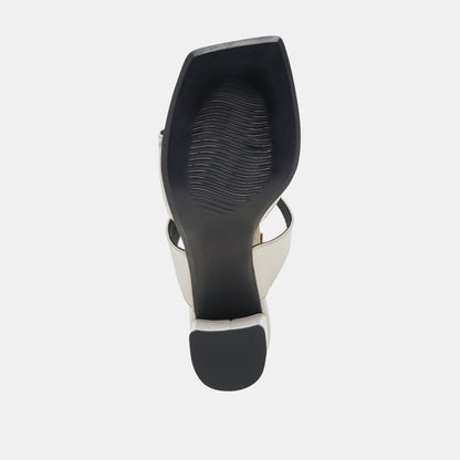 SHANE HEELS OFF WHITE CRINKLE PATENT - Dolce Vita