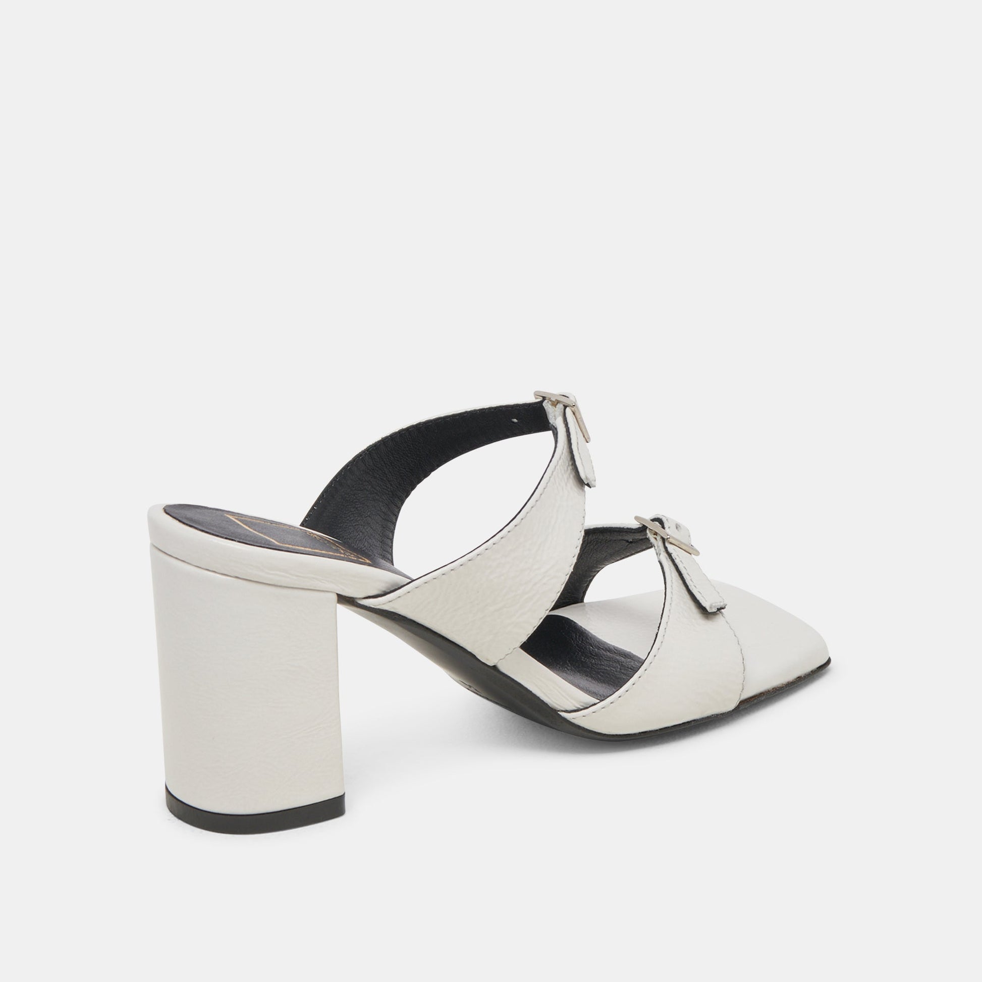 SHANE HEELS OFF WHITE CRINKLE PATENT - Dolce Vita