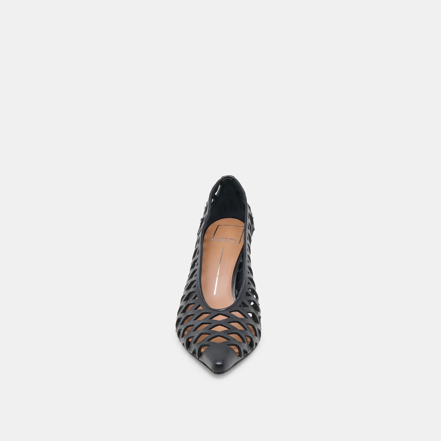 Tanya Black Woven Leather Heels - Dolce Vita