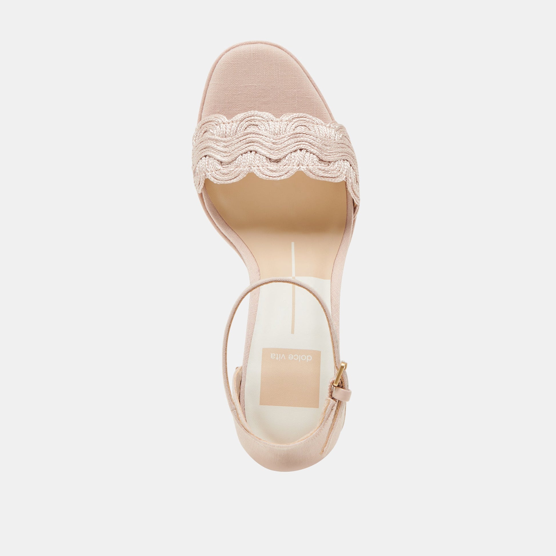 PELTIN HEELS LIGHT PINK WOVEN RAFFIA - Dolce Vita