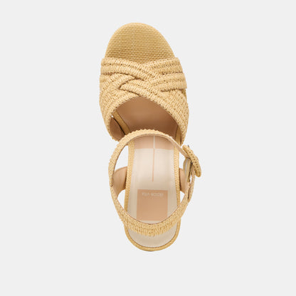 Bety Lt Natural Raffia Heels - Dolce Vita