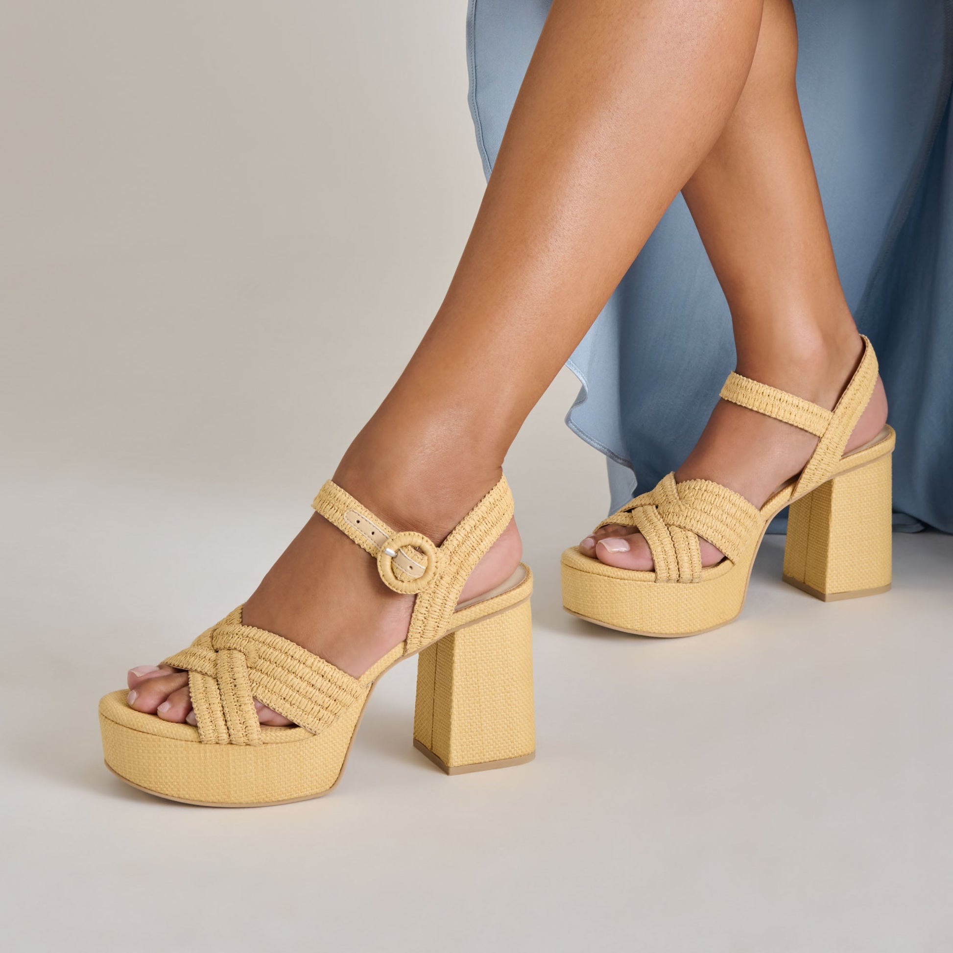 Bety Lt Natural Raffia Heels - Dolce Vita