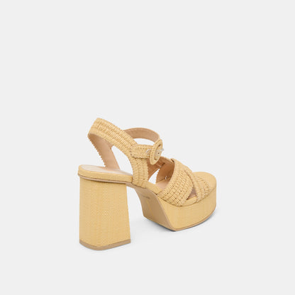 Bety Lt Natural Raffia Heels - Dolce Vita