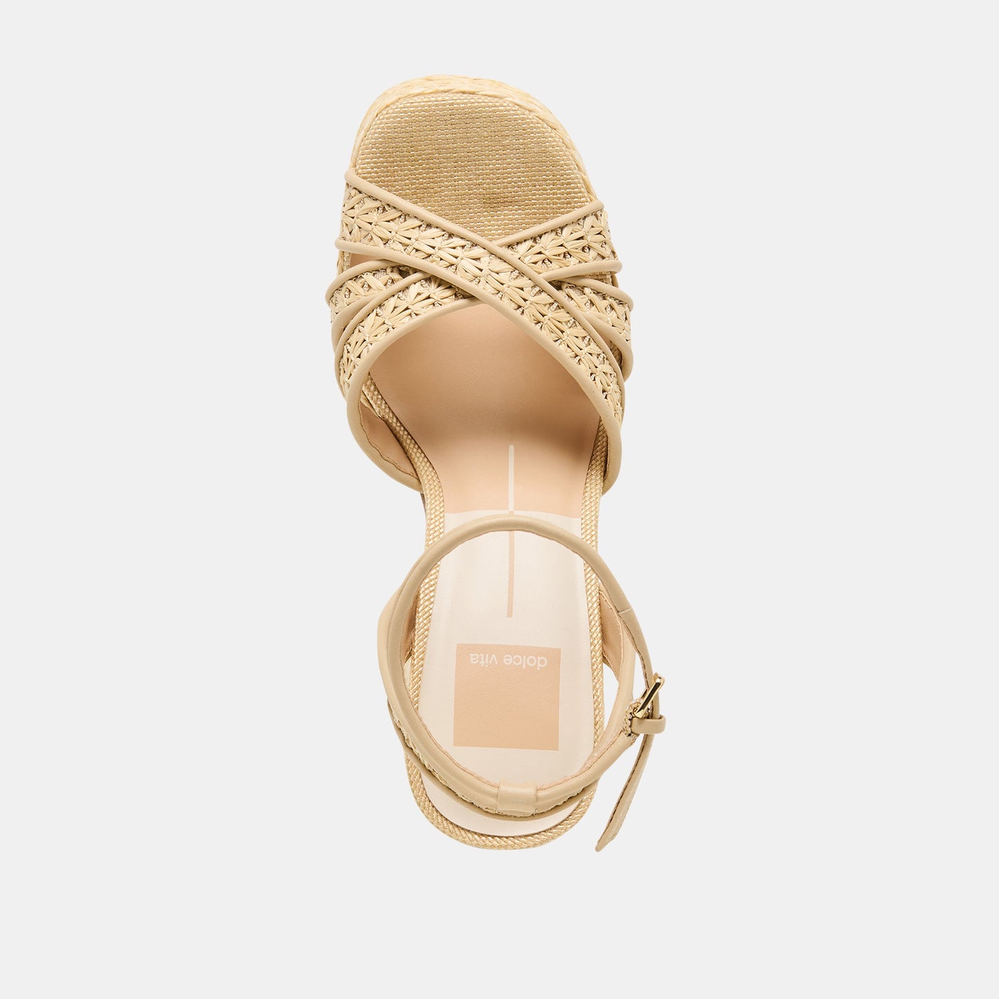 Danila Lt Natural Cross Hatch Raffia Heels - Dolce Vita