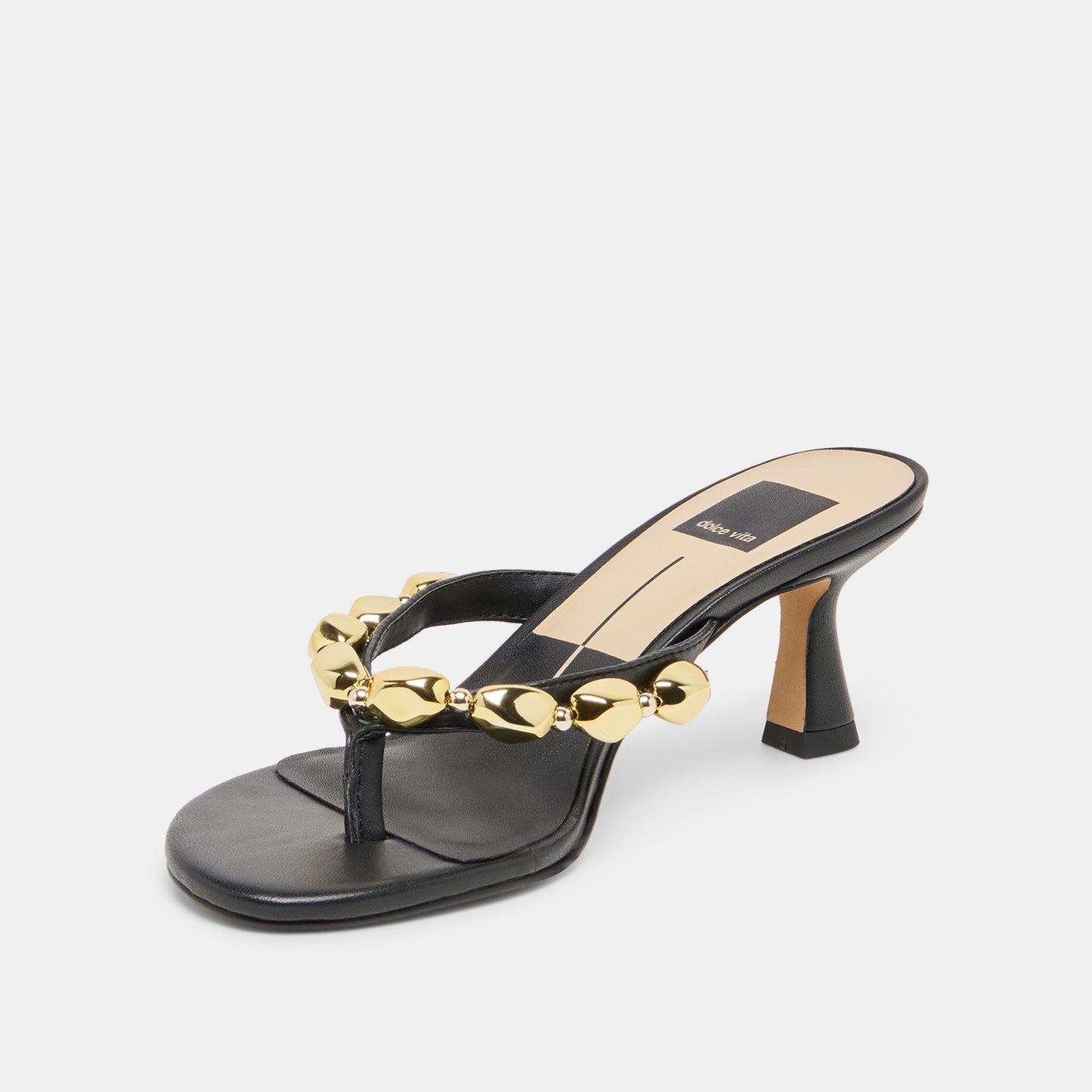 Daksie Black Leather Heels - Dolce Vita