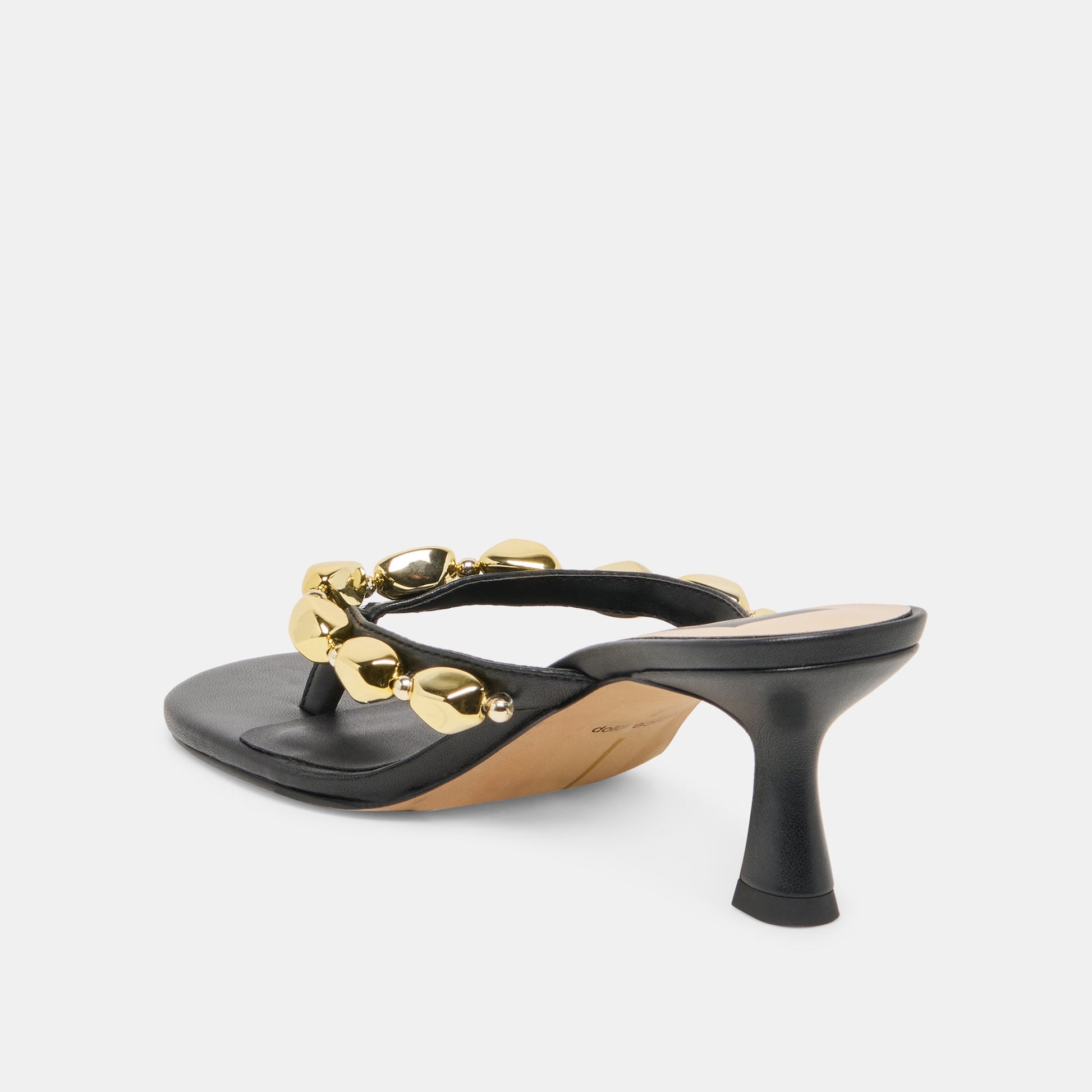 Daksie Black Leather Heels - Dolce Vita