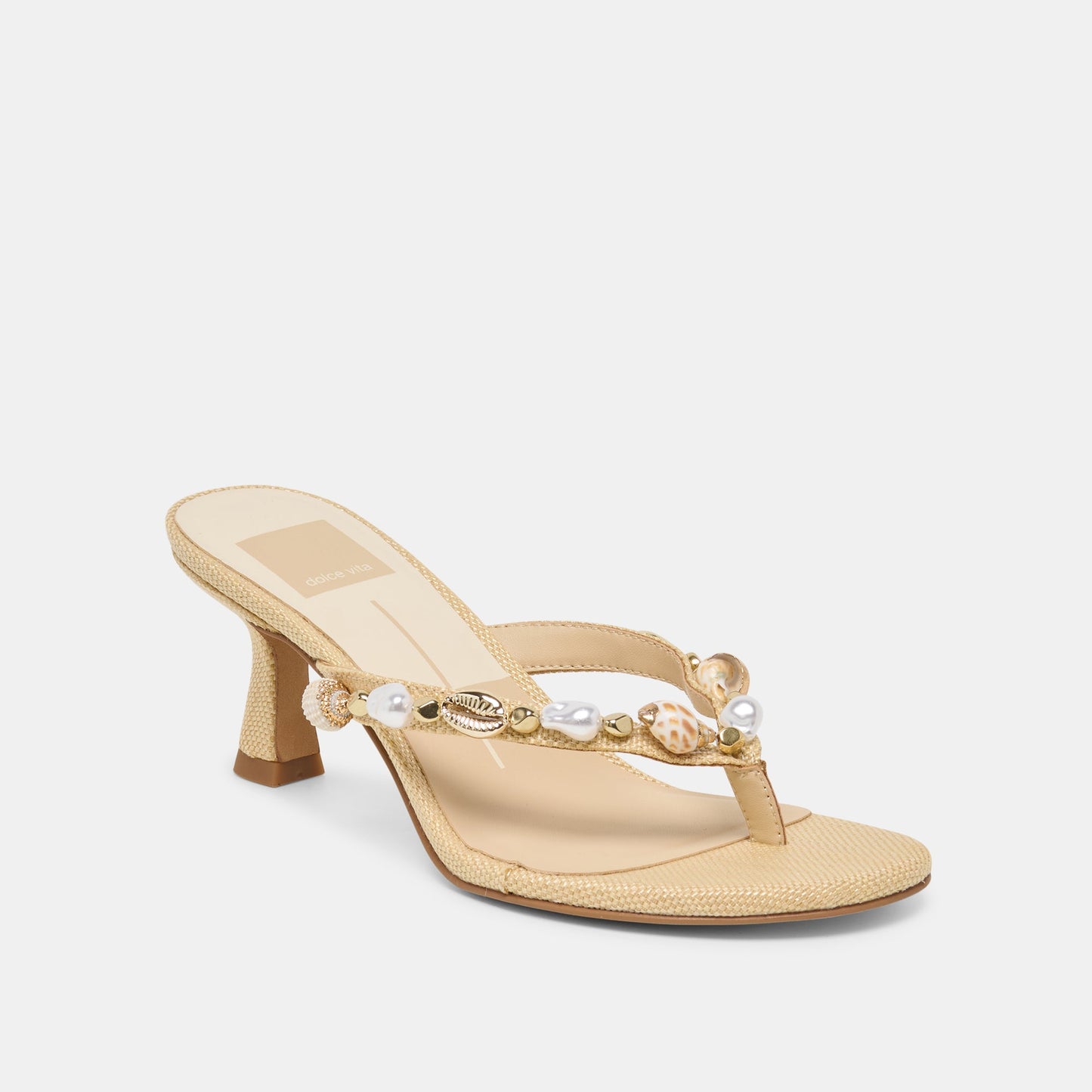 Daksie Lt Natural Raffia Heels - Dolce Vita