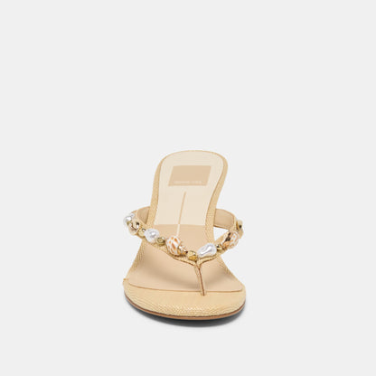 Daksie Lt Natural Raffia Heels - Dolce Vita
