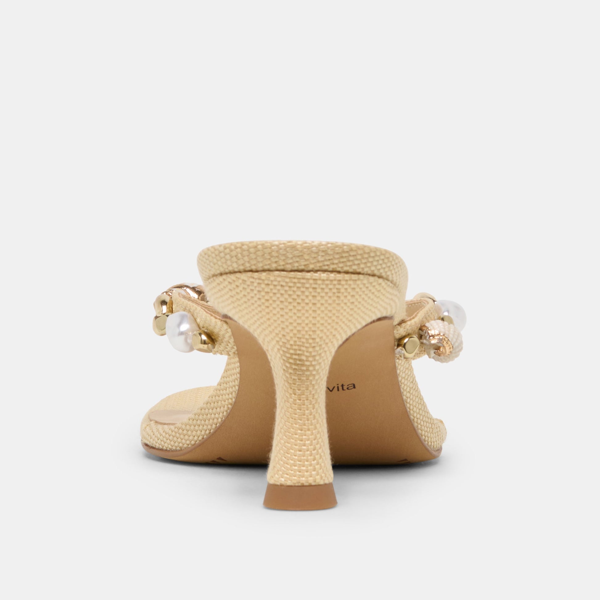 Daksie Lt Natural Raffia Heels - Dolce Vita