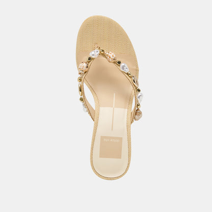 Daksie Lt Natural Raffia Heels - Dolce Vita