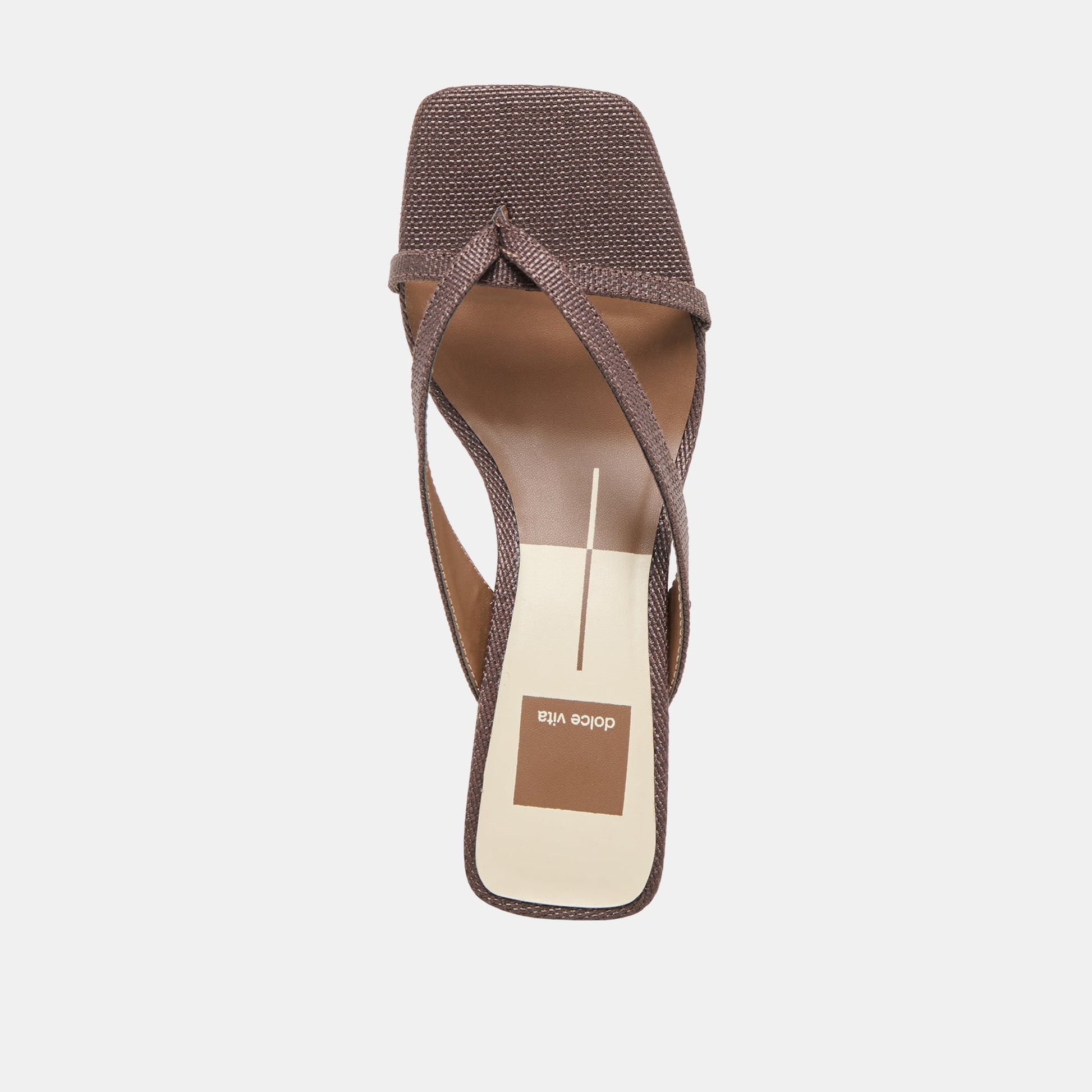 Brevel Chocolate Raffia Heels - Dolce Vita