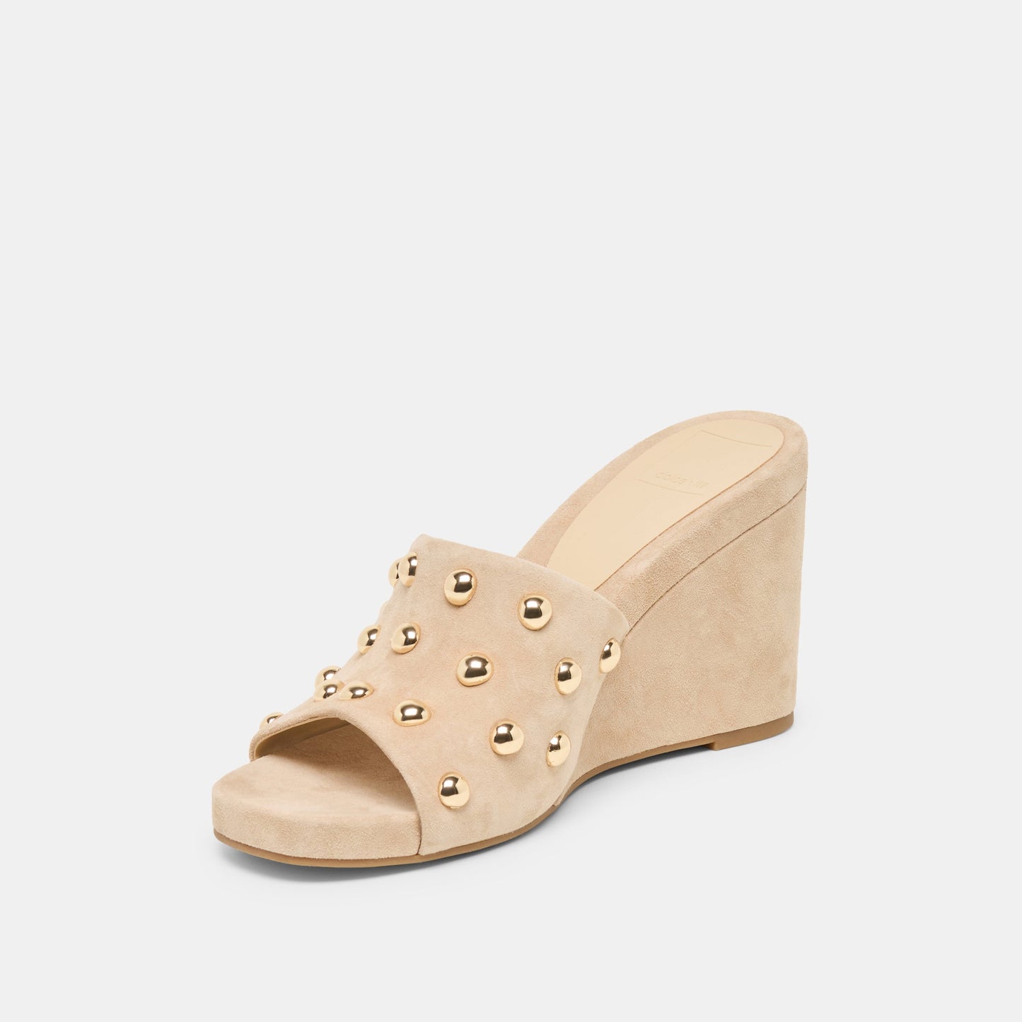 Holta Stud Camel Suede Wedges - Dolce Vita