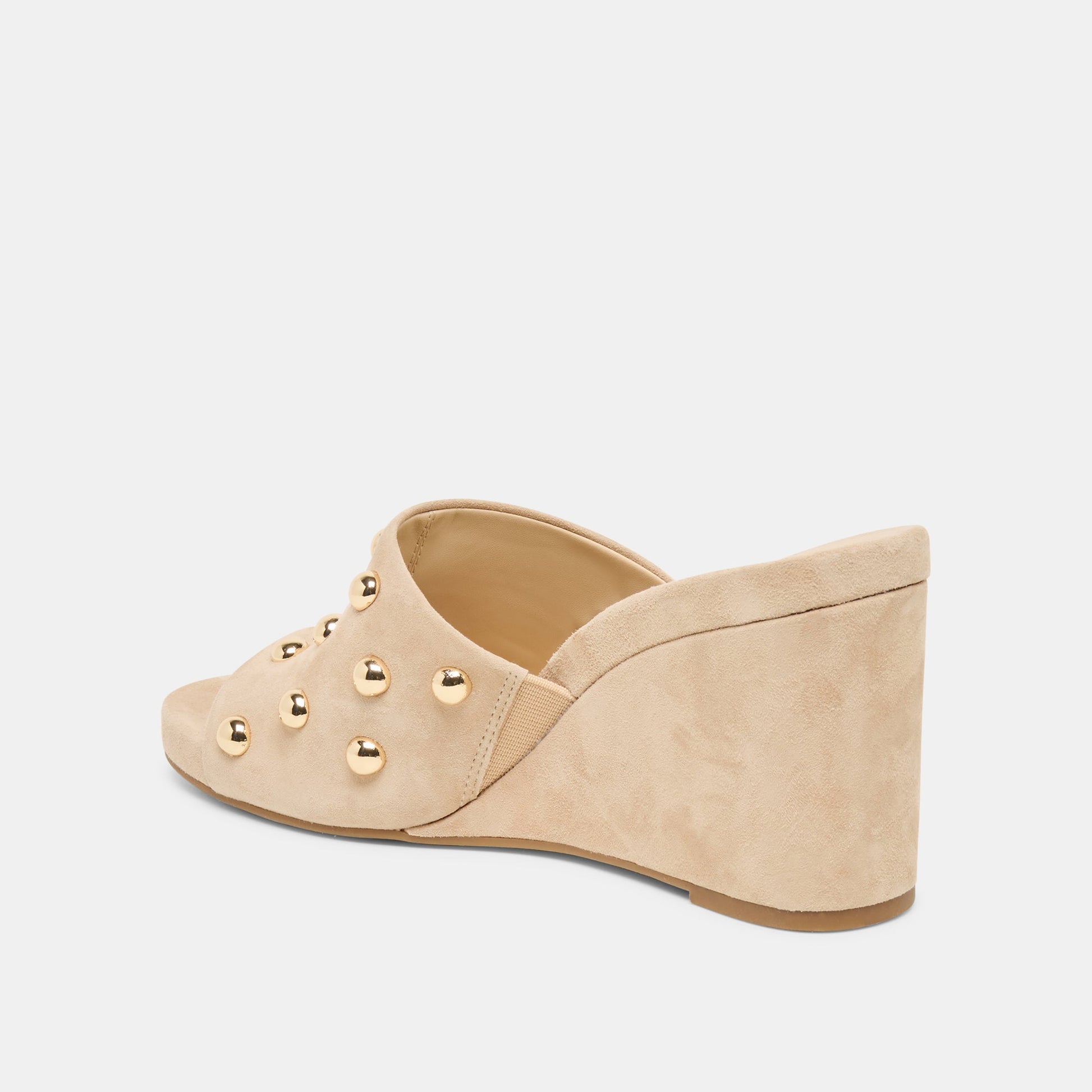 Holta Stud Camel Suede Wedges - Dolce Vita